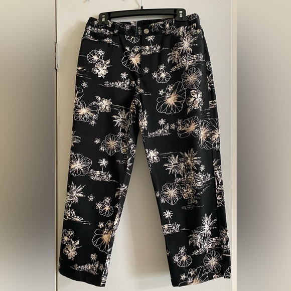 Rafaella Pants - Rafaella Black and White Patterned Pants